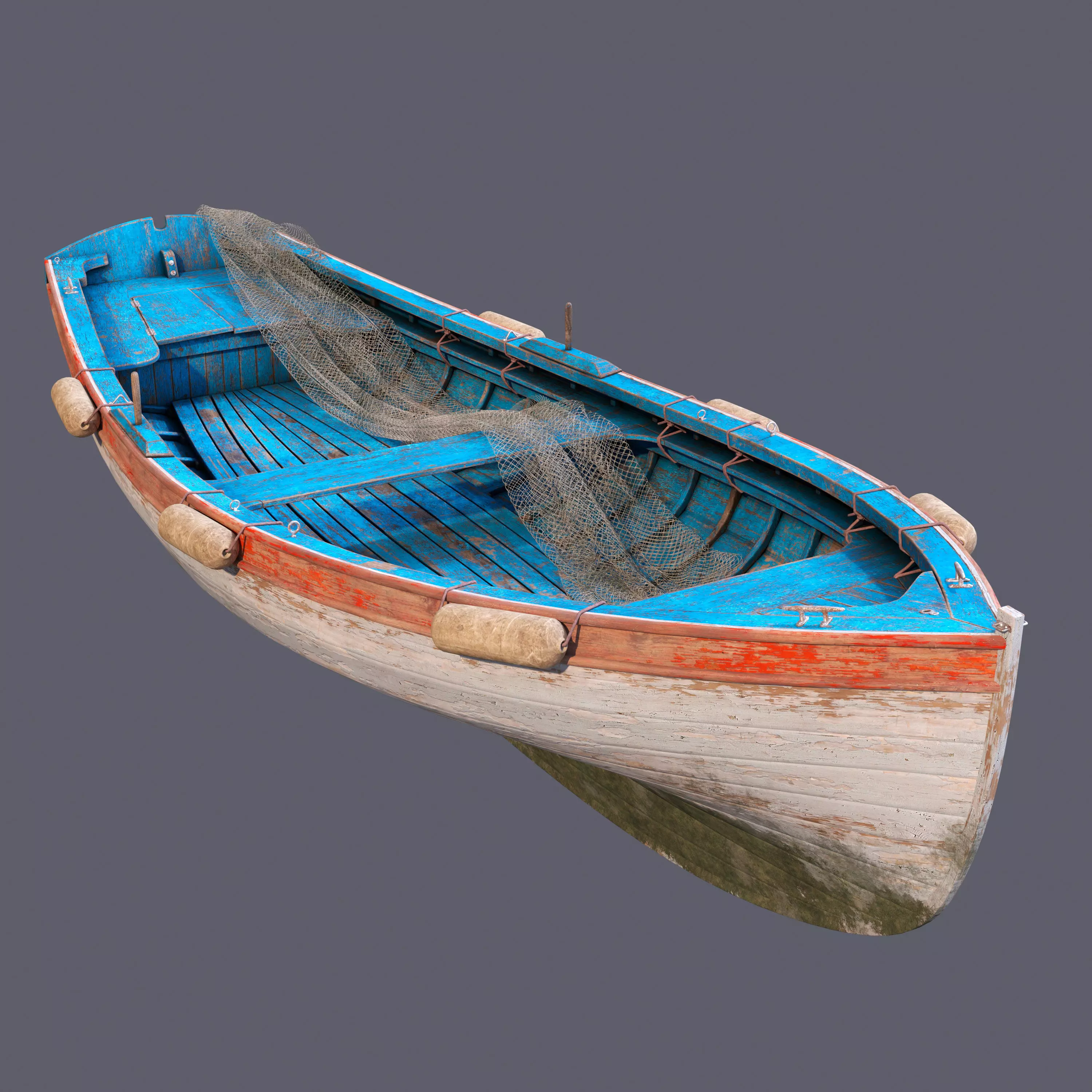 Old fishing boat 2 3D model_0