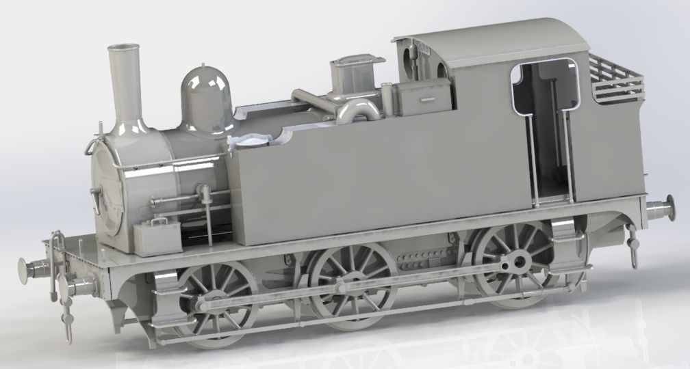 J69 class stream locomotive 3D print model_2