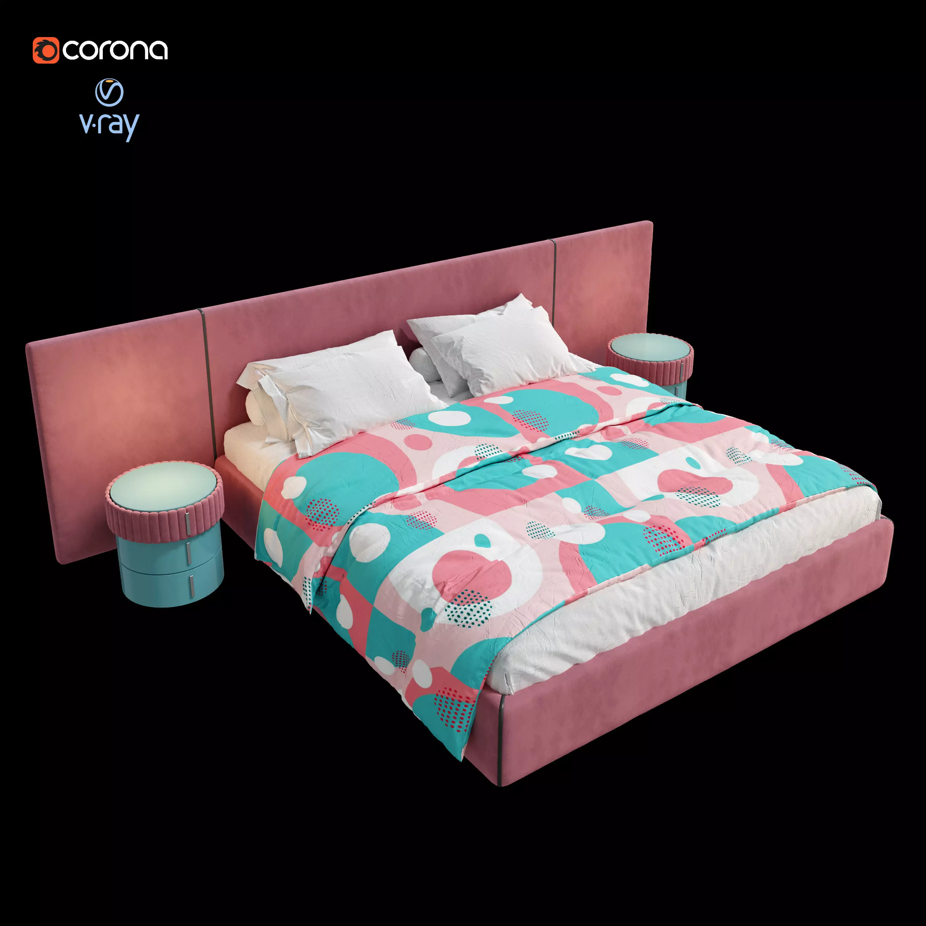 ARCHILINE Design Studio - CM - Bed 04 Free 3D model