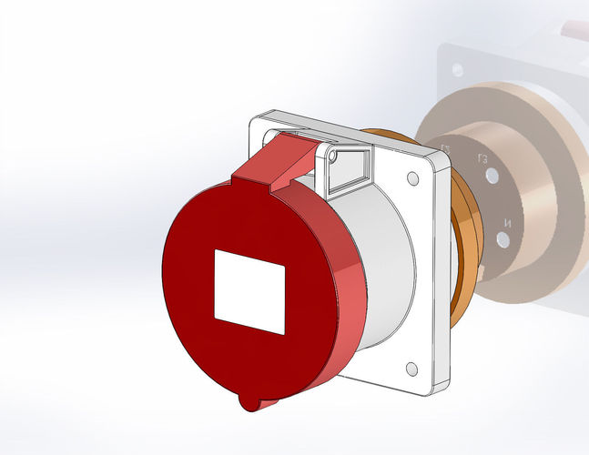 Plug 63A 3P N G IE 3D model