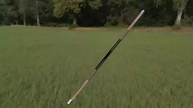 Quarterstaff stick in field