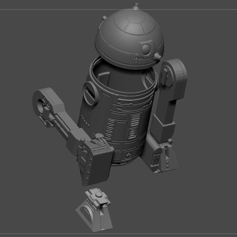 Star Wars - R2D2 Container for 3D Printing 3D model_4