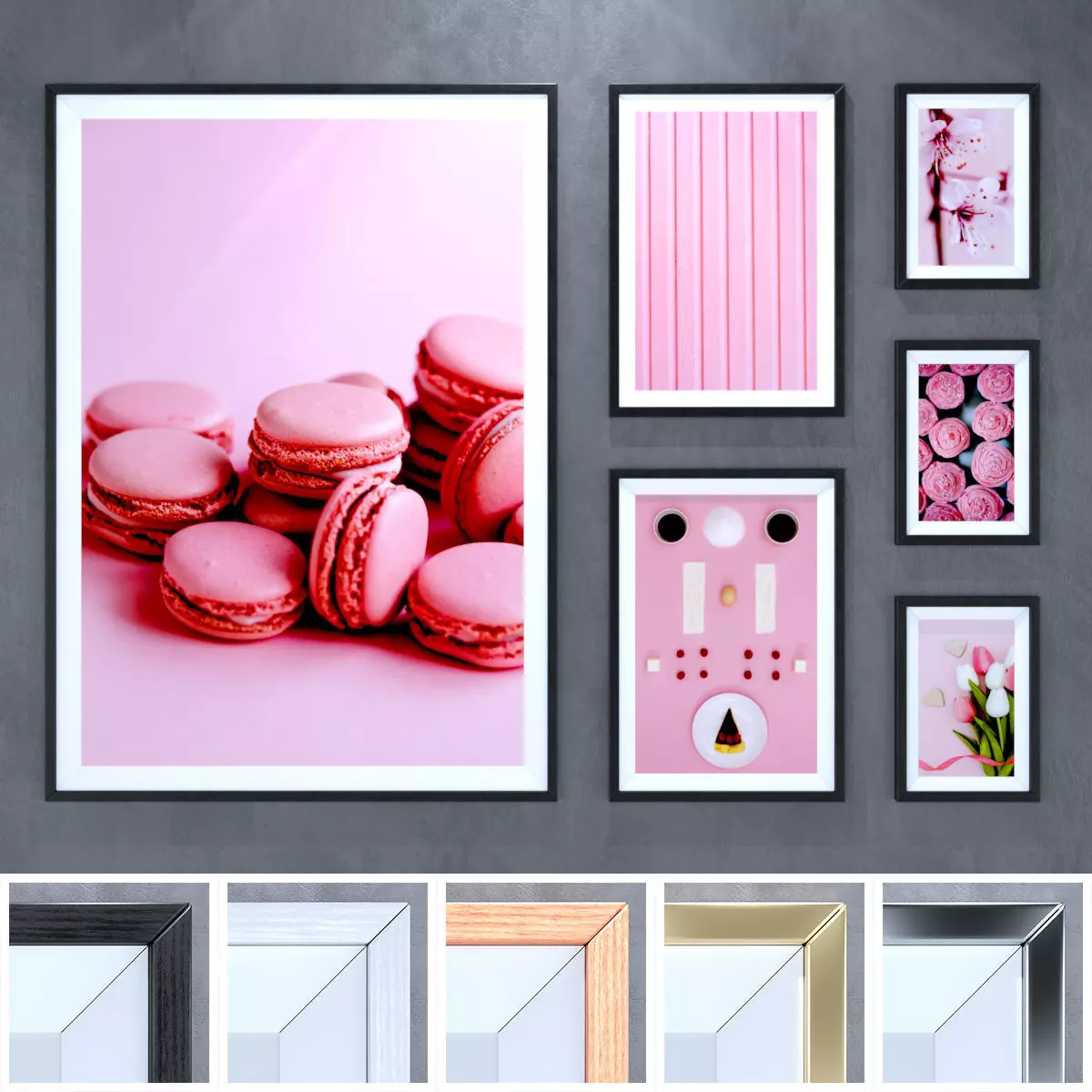 Frame 3 macaroons in 3D model_0