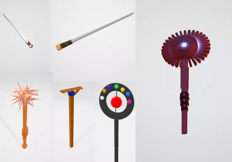 Fantasy Weapon Pack  Low-poly 3D model_0