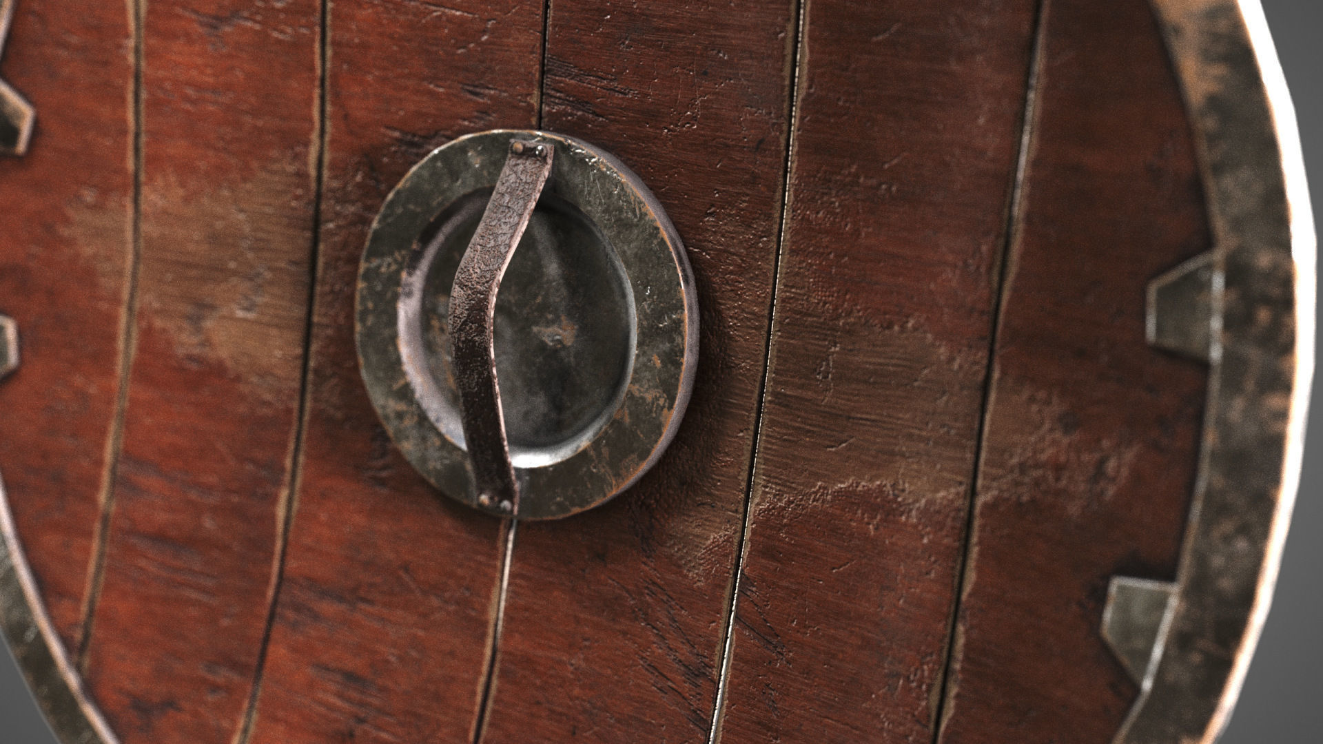 Shield PBR LowPoly two medieval shields Low-poly 3D model_19