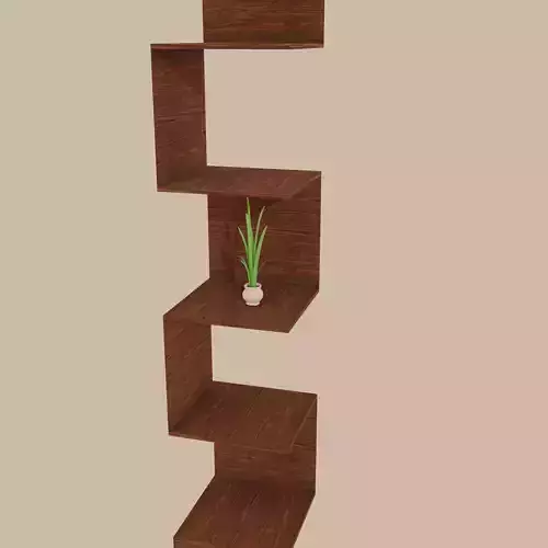 Cute Wood Floating Corner Shelf
