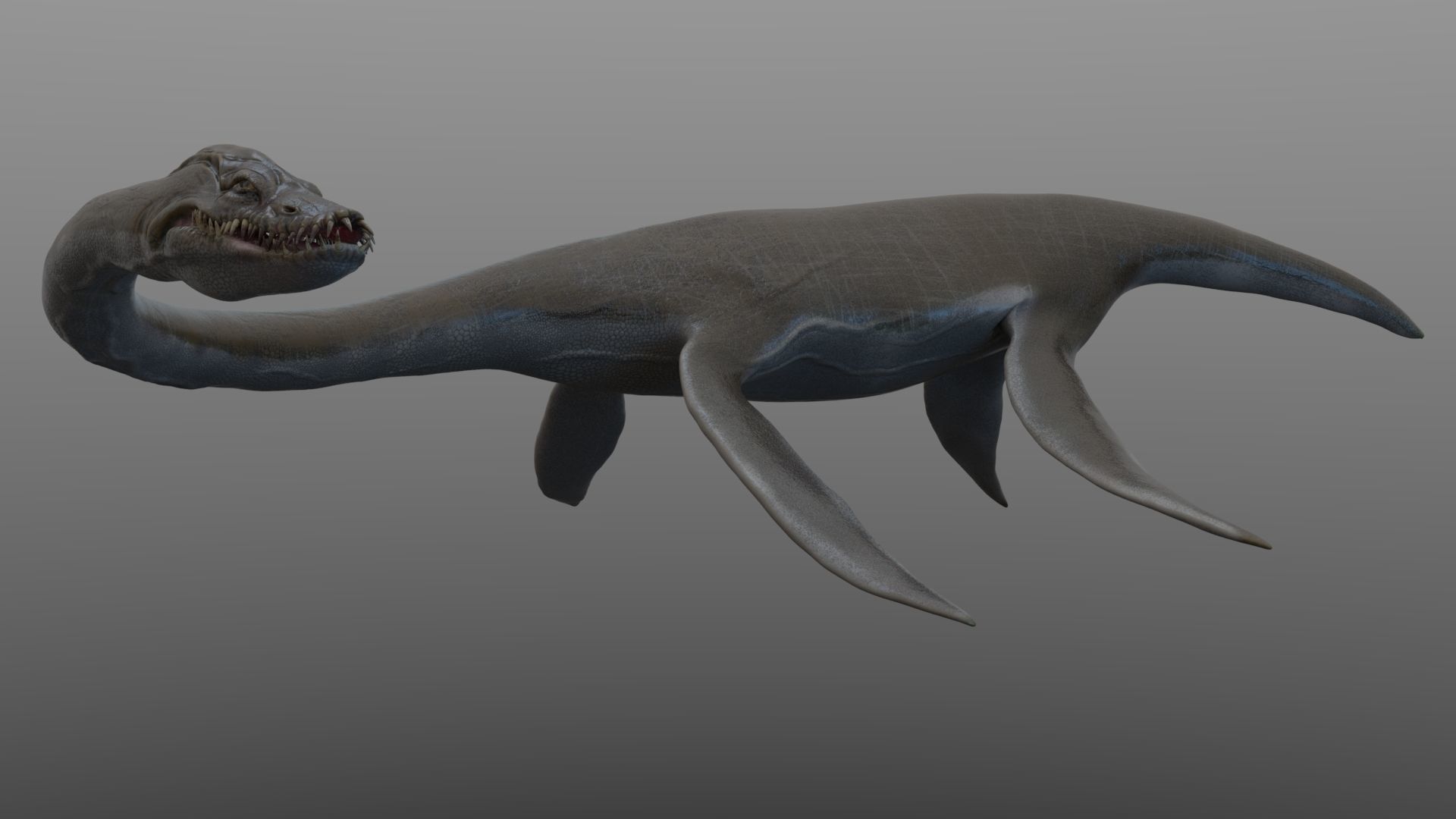 Dinosaur  Styxosaurus Model 27 Animations UNITY - UNREAL ENGINE Low-poly 3D model_3