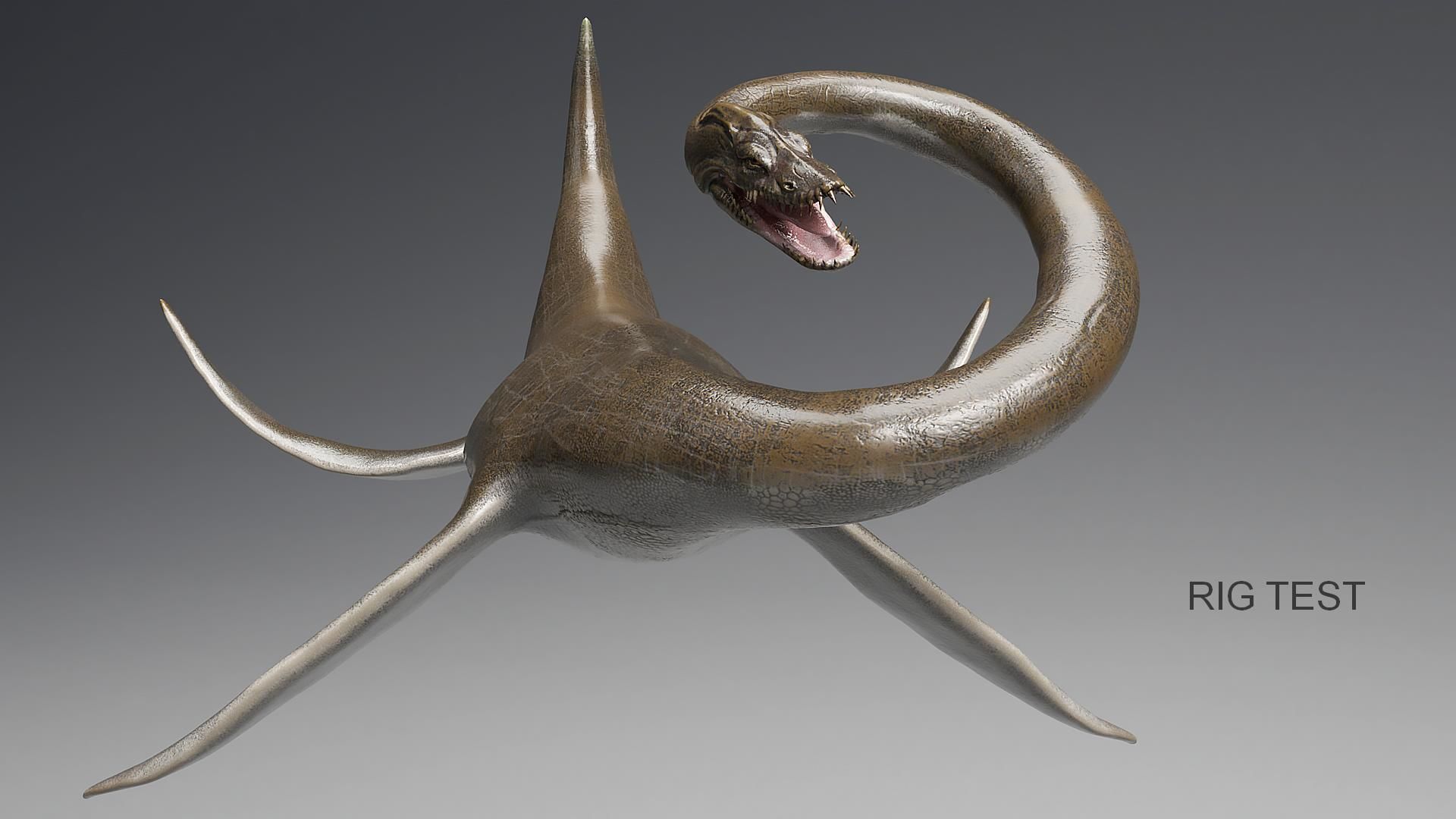 Dinosaur  Styxosaurus Model 27 Animations UNITY - UNREAL ENGINE Low-poly 3D model_14