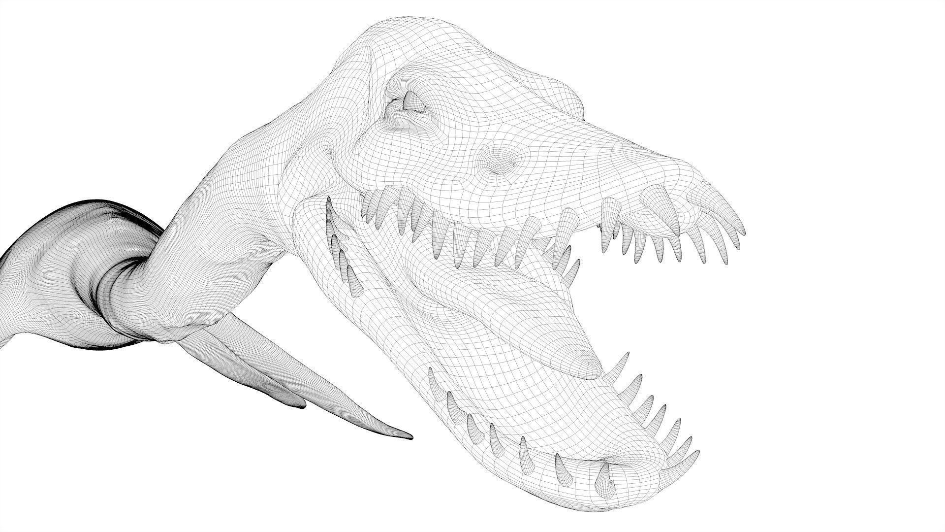 Dinosaur  Styxosaurus Model 27 Animations UNITY - UNREAL ENGINE Low-poly 3D model_27