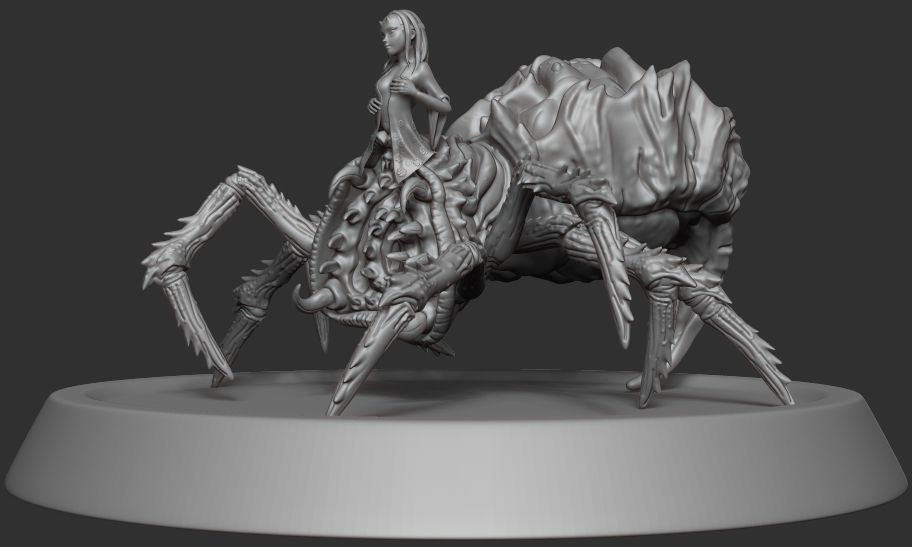 Girl spider trap 3D model_13
