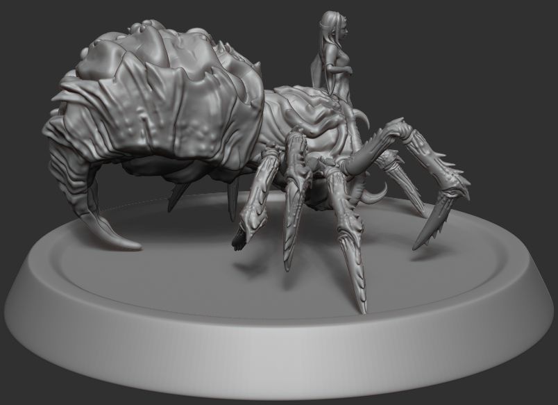 Girl spider trap 3D model_15