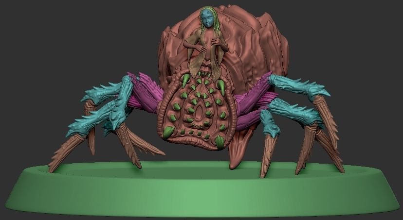 Girl spider trap 3D model_9
