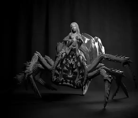 Girl spider trap 3D model