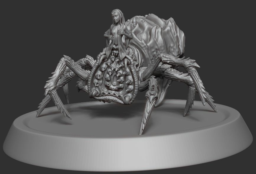 Girl spider trap 3D model_12