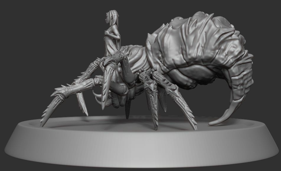 Girl spider trap 3D model_14