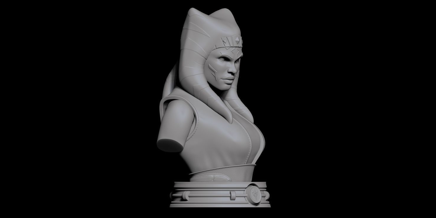 Fanart Star Wars AHSOKA TANO - Bust 3D print model_3