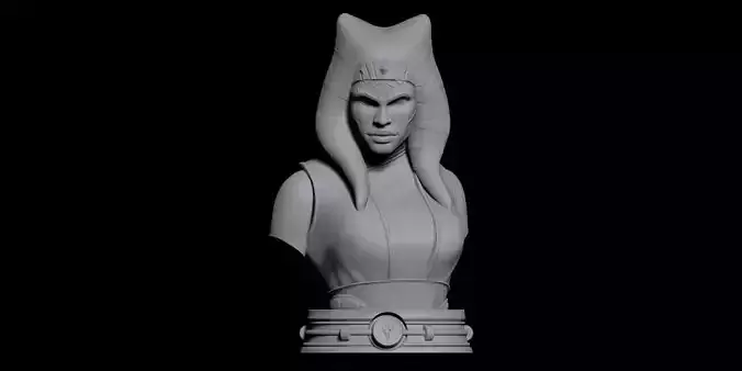 Fanart Star Wars AHSOKA TANO - Bust 3D print model
