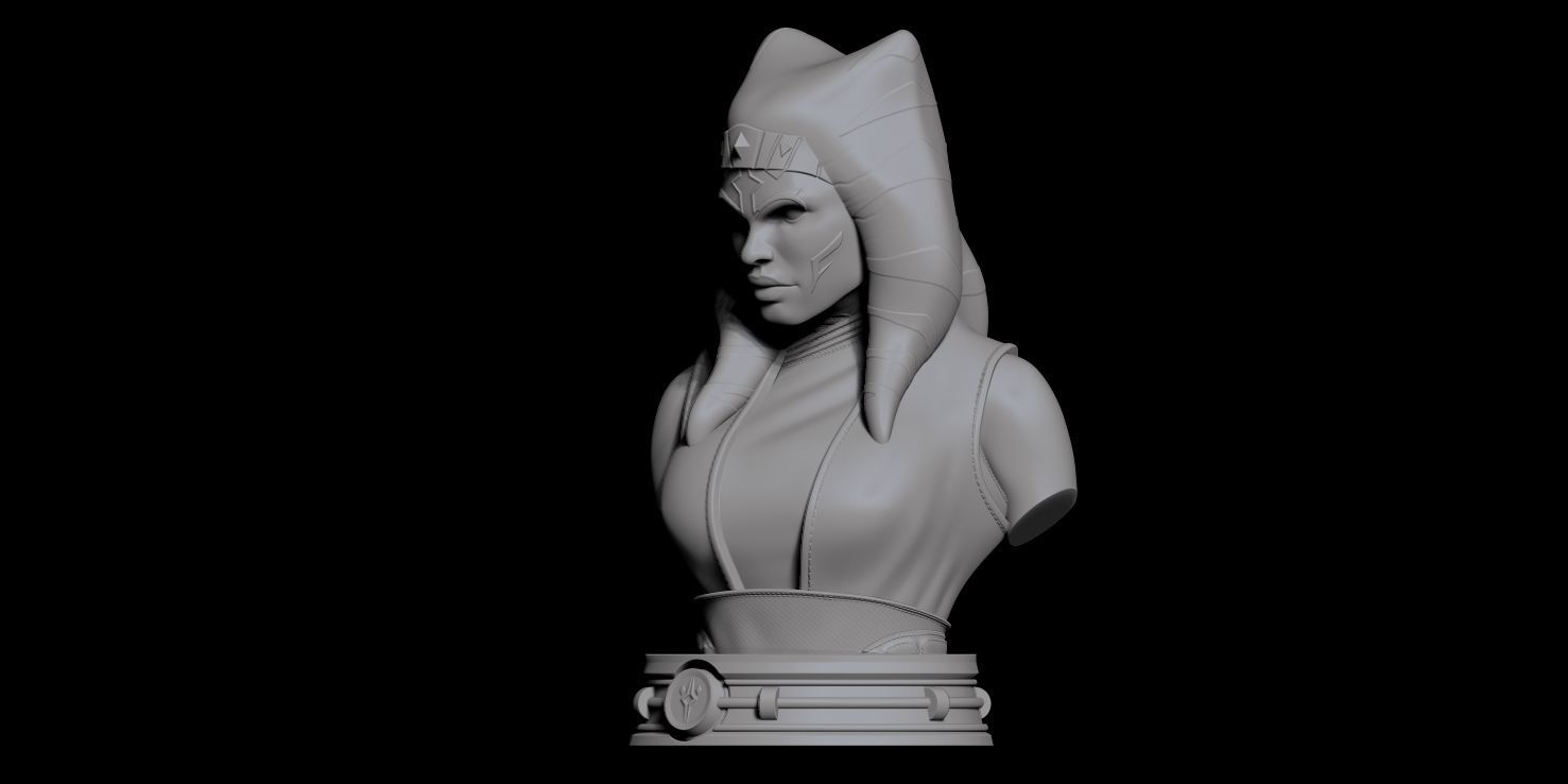 Fanart Star Wars AHSOKA TANO - Bust 3D print model_1