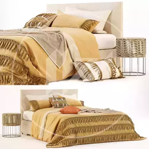 Flber duvet Bed 3D model