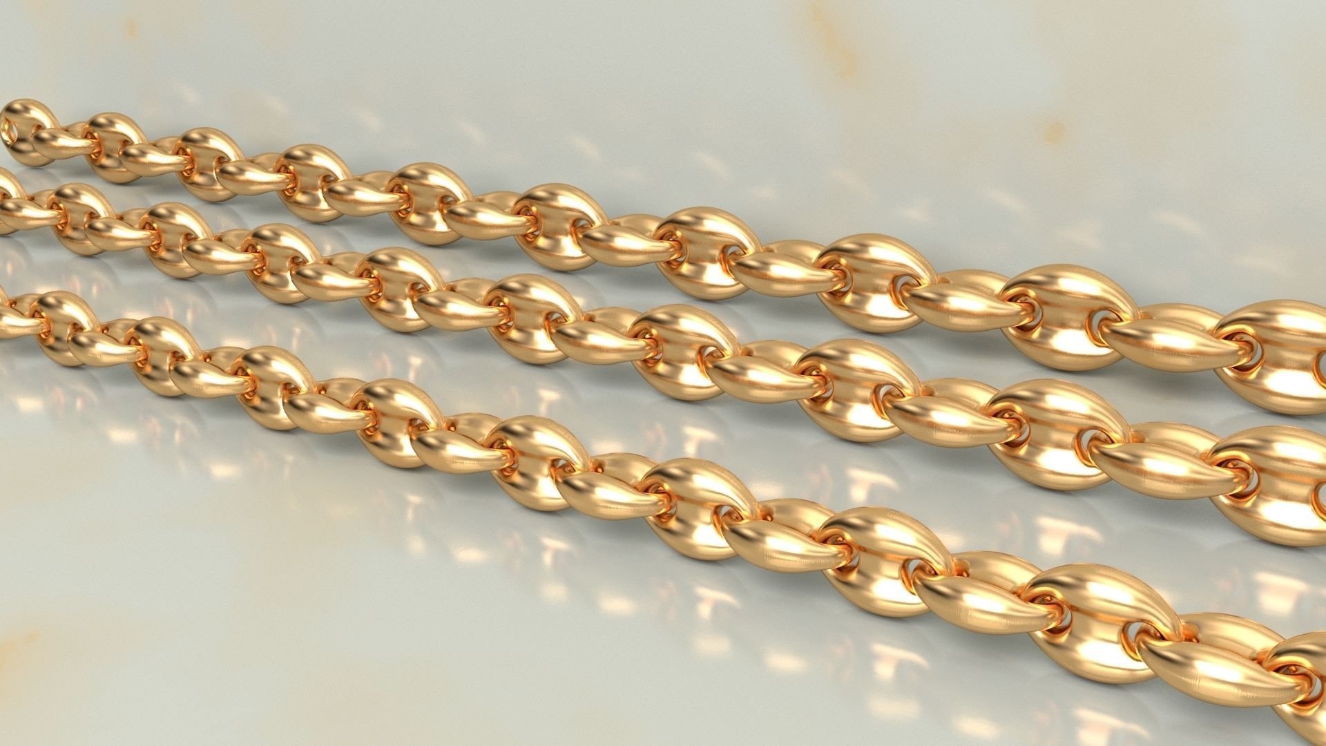 Gucci Sailor Chain link Necklace 3D print model_1