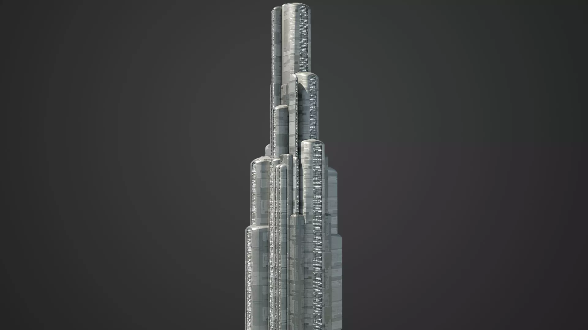 SciFi Building 2 Low-poly 3D model_0