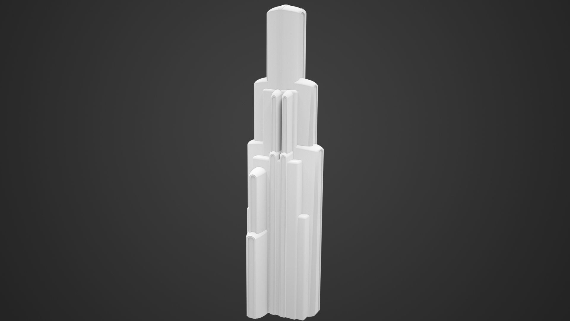 SciFi Building 2 Low-poly 3D model_6