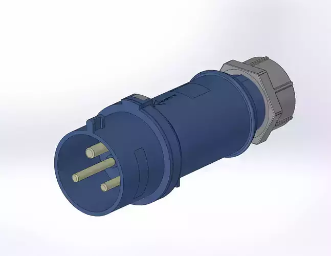 Stecker ProTOP 32A 3P IP44 3D model