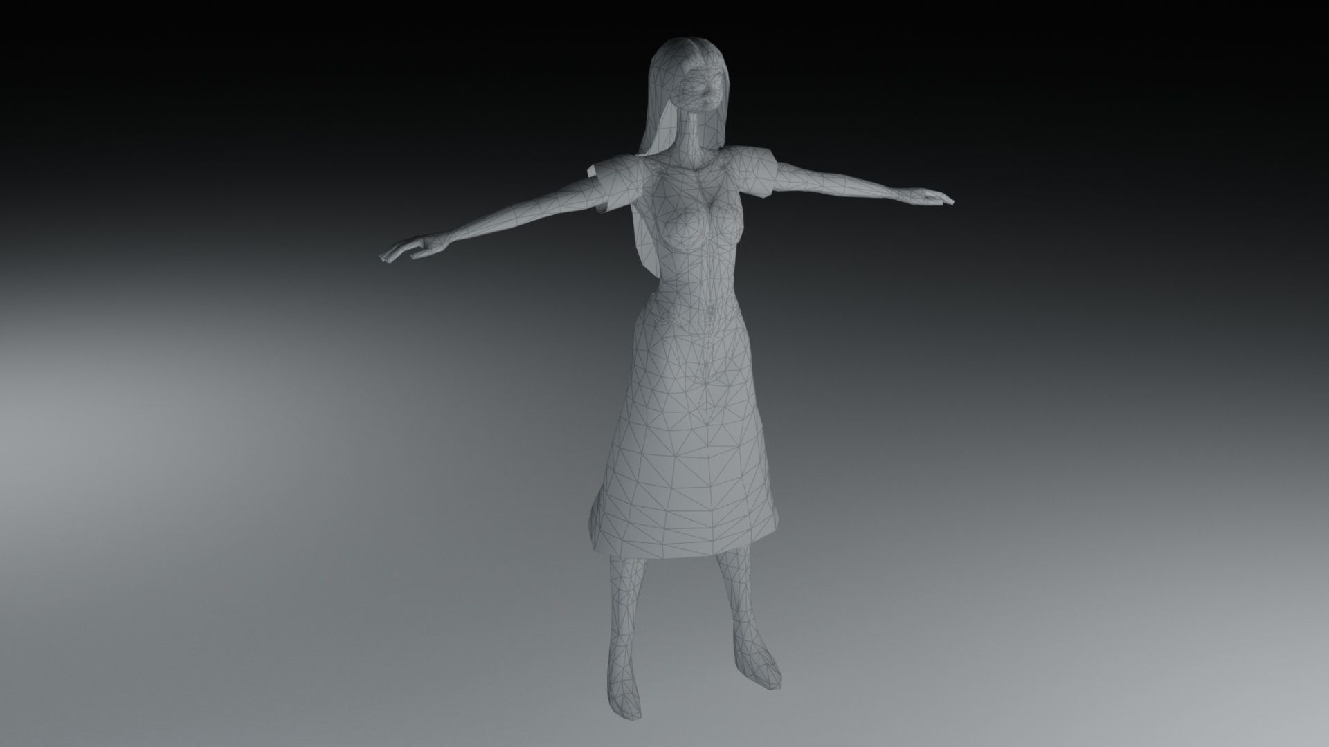 Sally from Nightmare before Christmas Low-poly 3D model_10