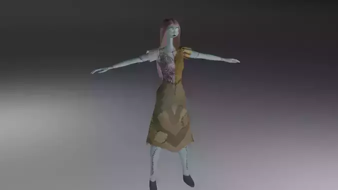 Sally from Nightmare before Christmas Low-poly 3D model Sally from Nightmare before Christmas Low-poly 3D model
