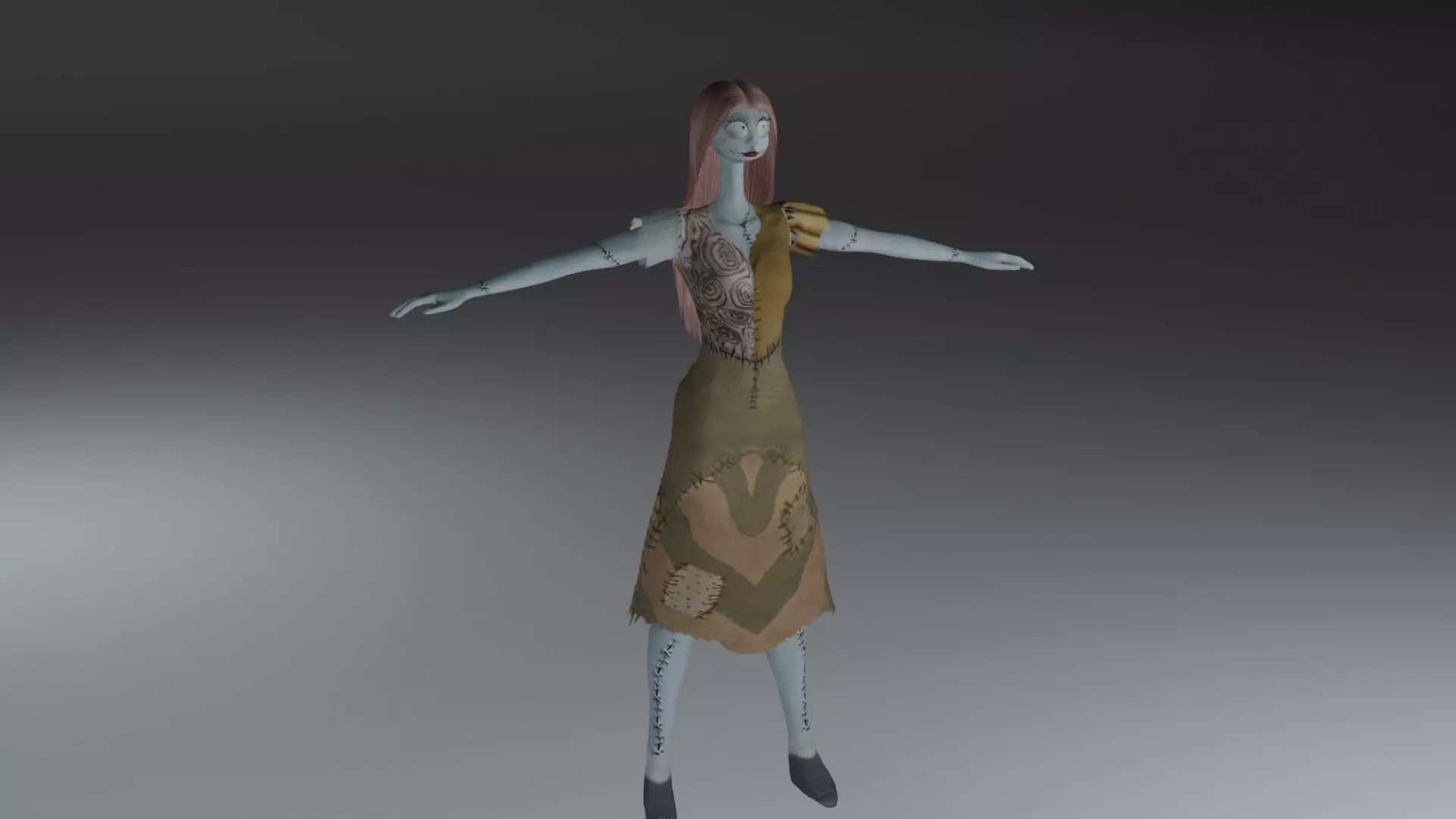 Sally from Nightmare before Christmas Low-poly 3D model_0