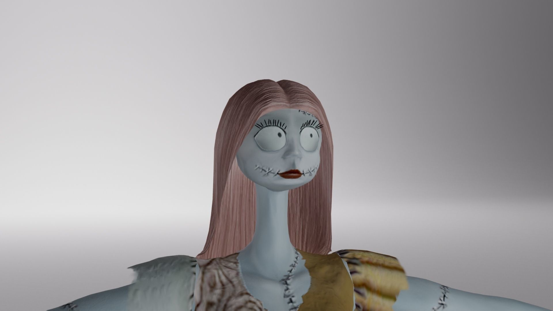 Sally from Nightmare before Christmas Low-poly 3D model_12