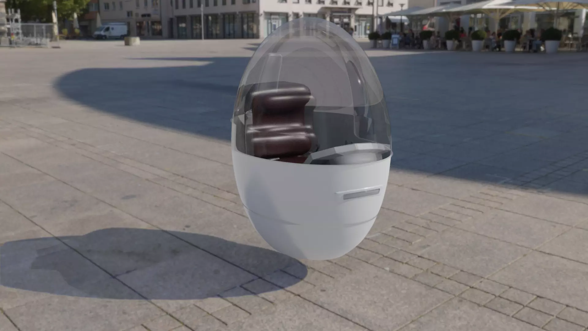 Futuristic vehicle single seat 3D model