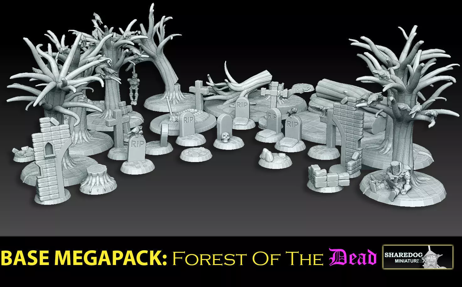 Base Megapack Forest Of The Dead 3D print model_0