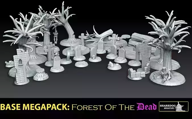 Base Megapack Forest Of The Dead 3D print model