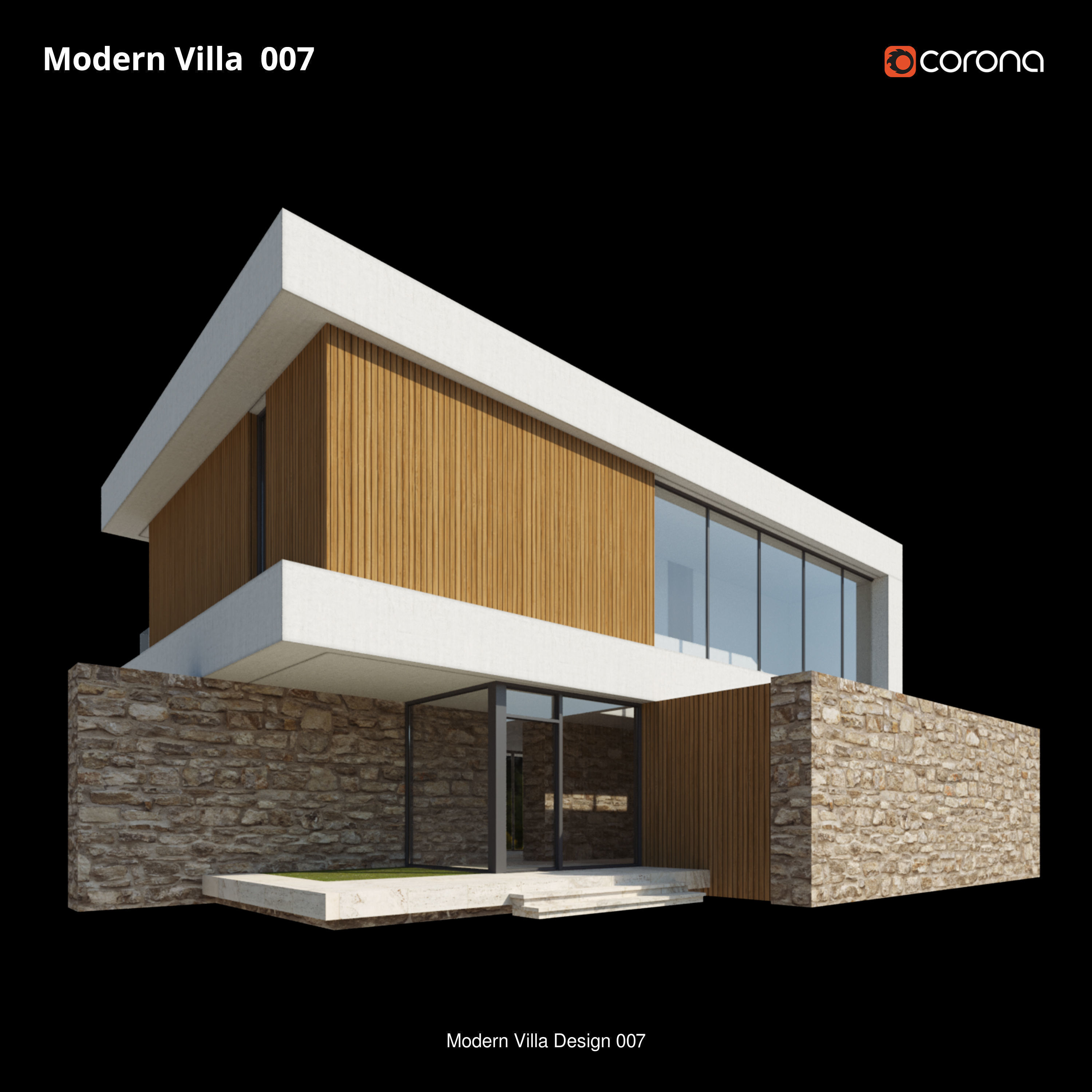 Modern Villa Design - 9 models 3D Model Collection_2