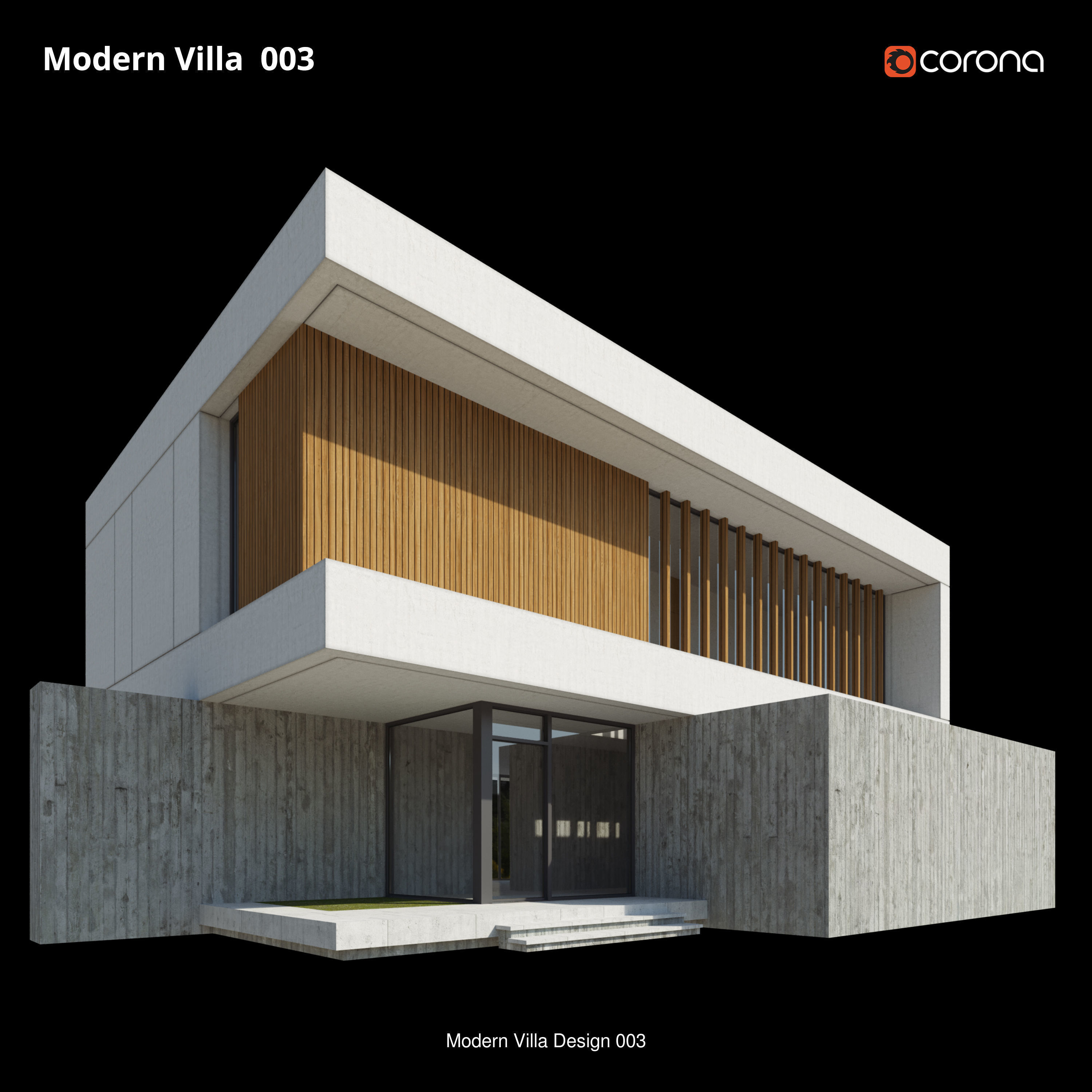 Modern Villa Design - 9 models 3D Model Collection_1