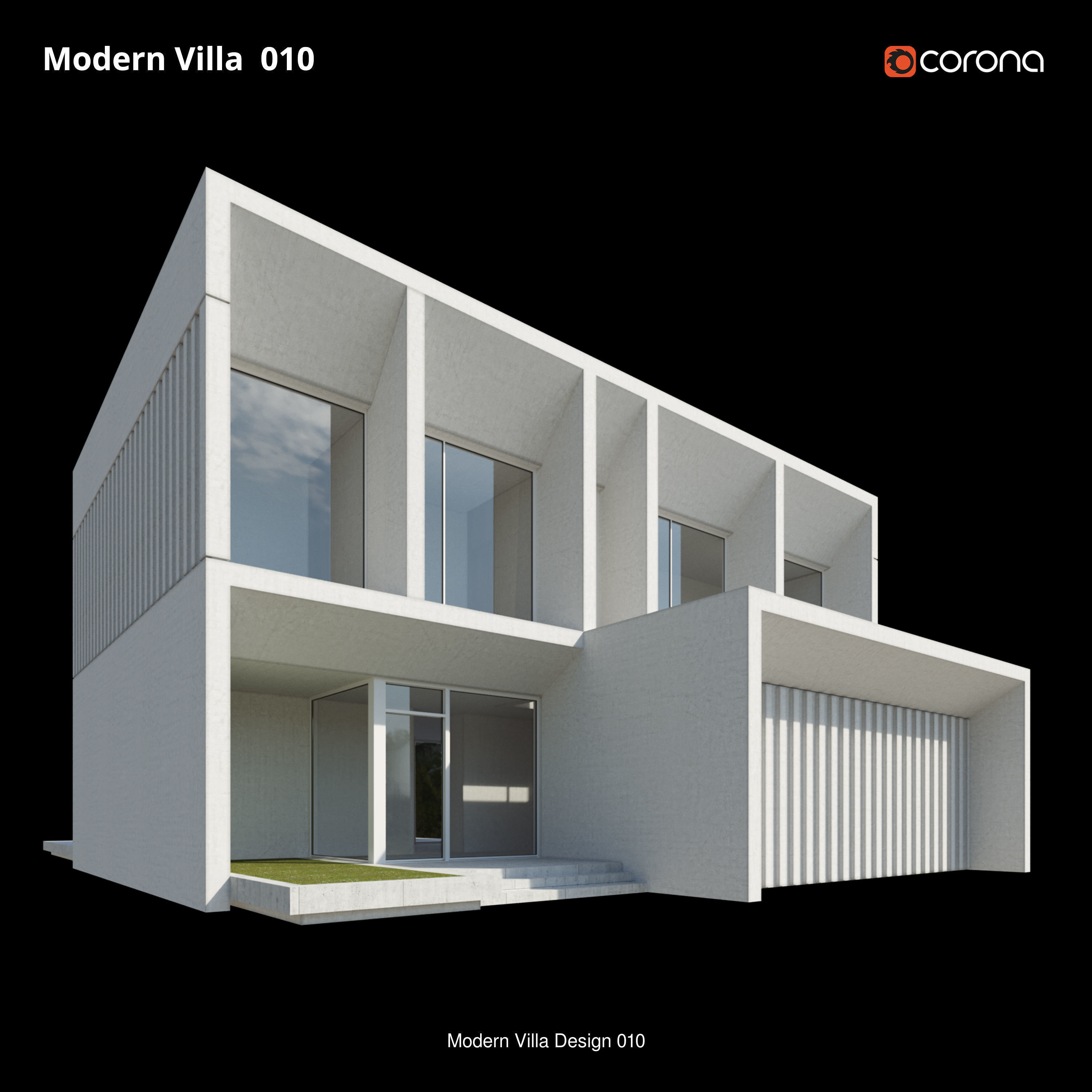 Modern Villa Design - 9 models 3D Model Collection_5