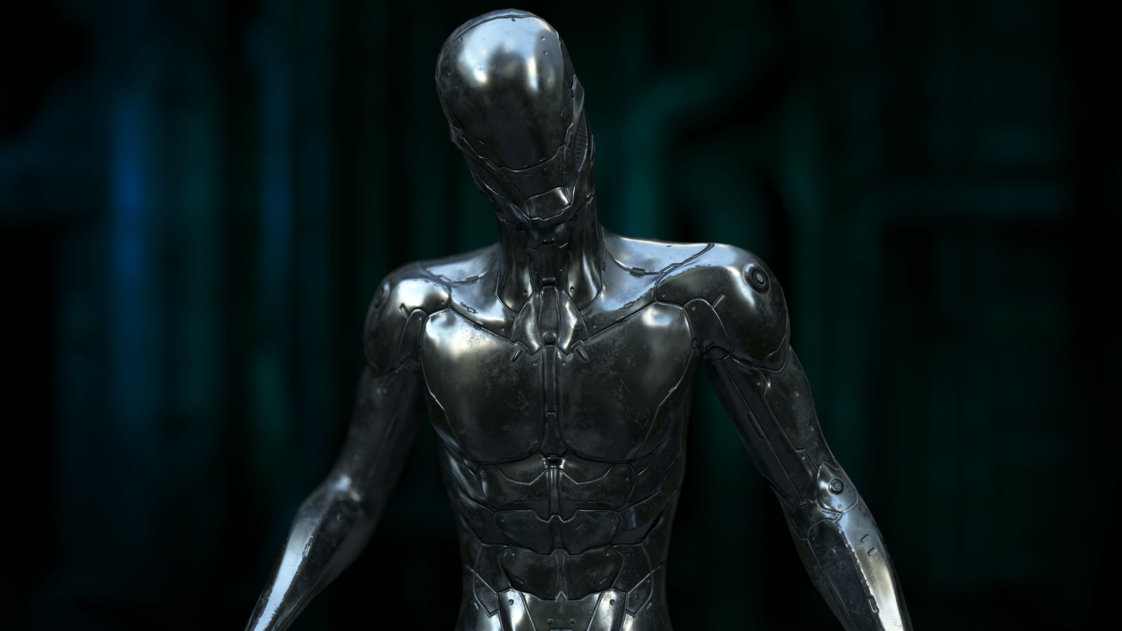 Nano-Cyborg nan - cyborg Low-poly 3D model_6