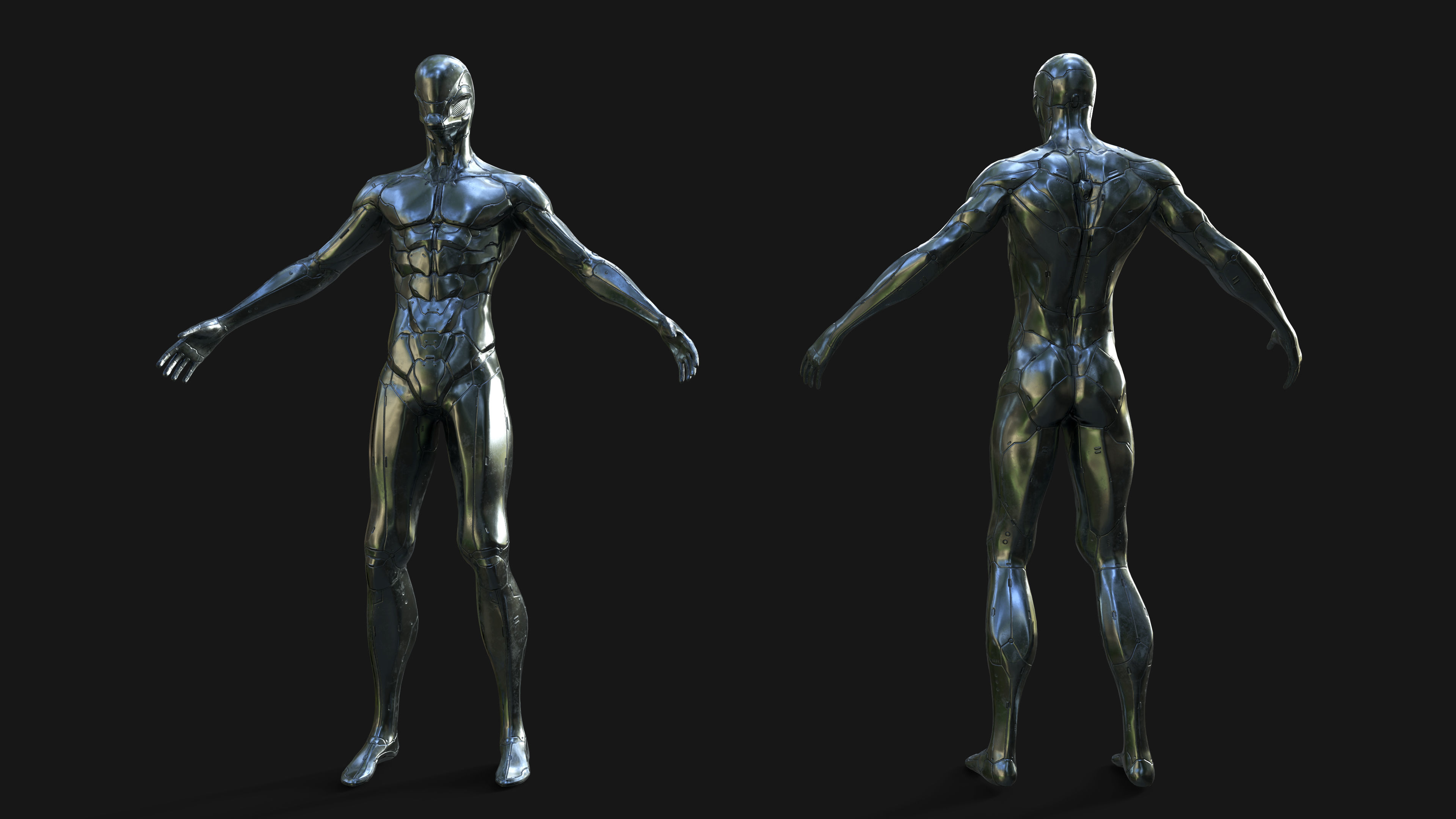 Nano-Cyborg nan - cyborg Low-poly 3D model_10