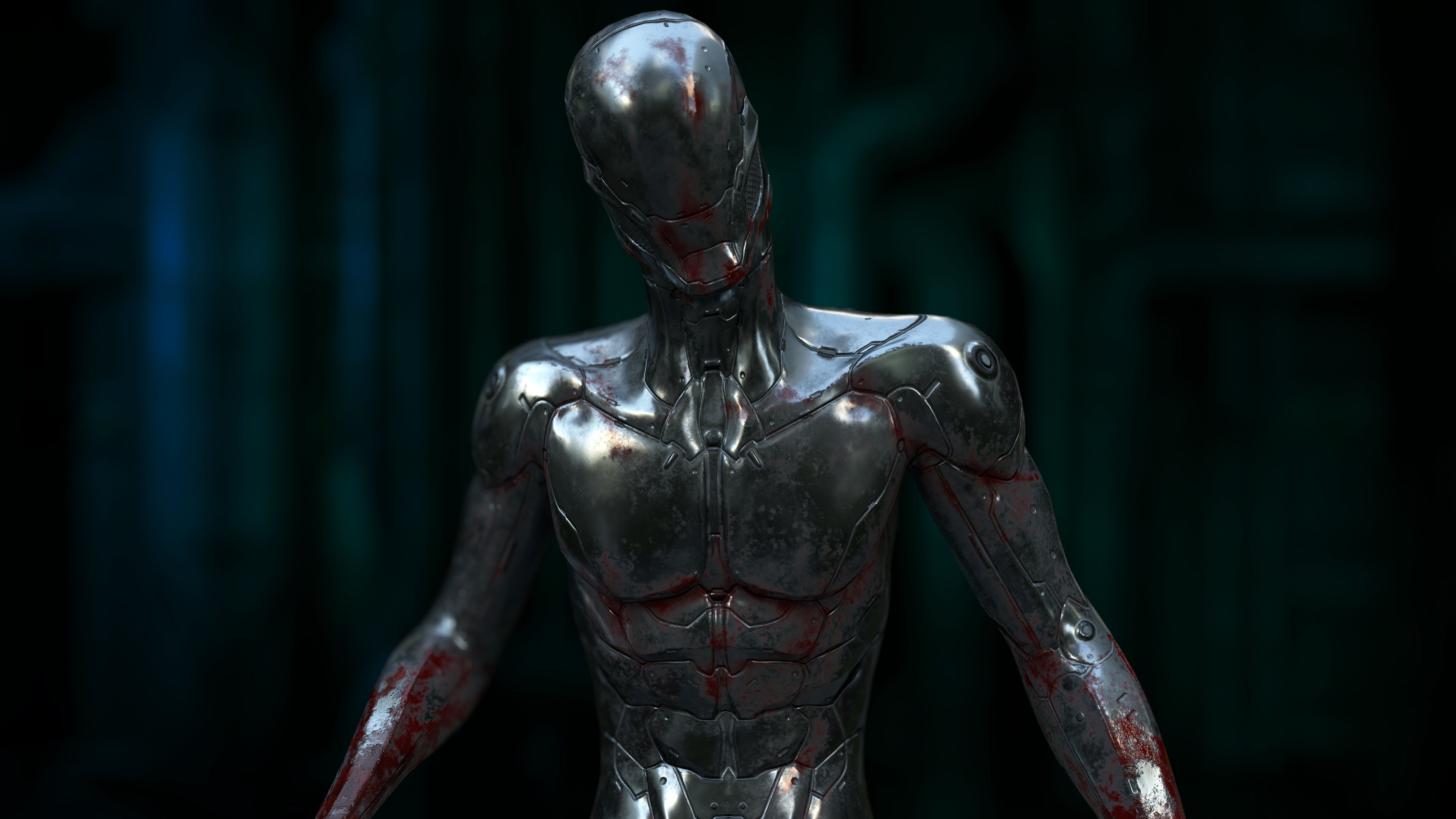 Nano-Cyborg nan - cyborg Low-poly 3D model_7