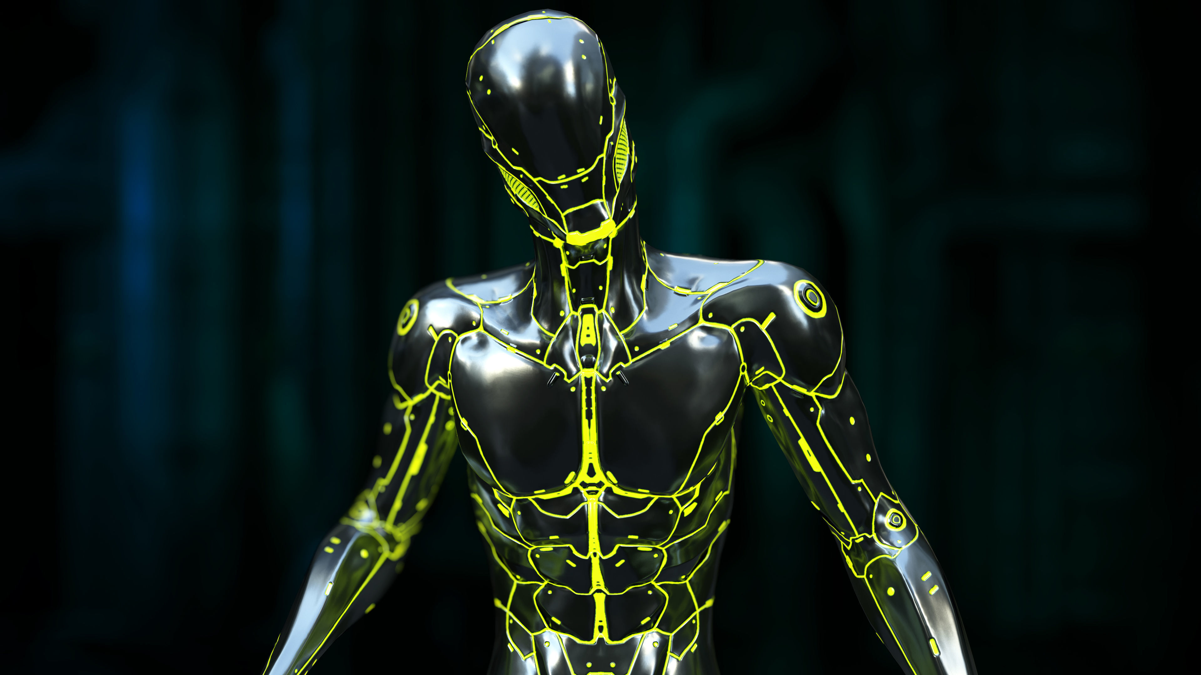 Nano-Cyborg nan - cyborg Low-poly 3D model_5