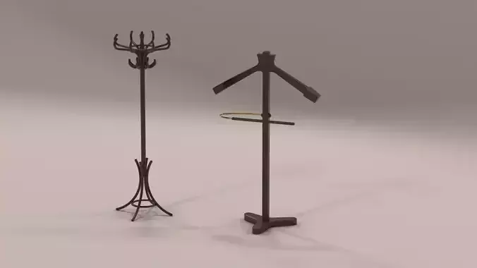 2 Hangers deer head coat rack