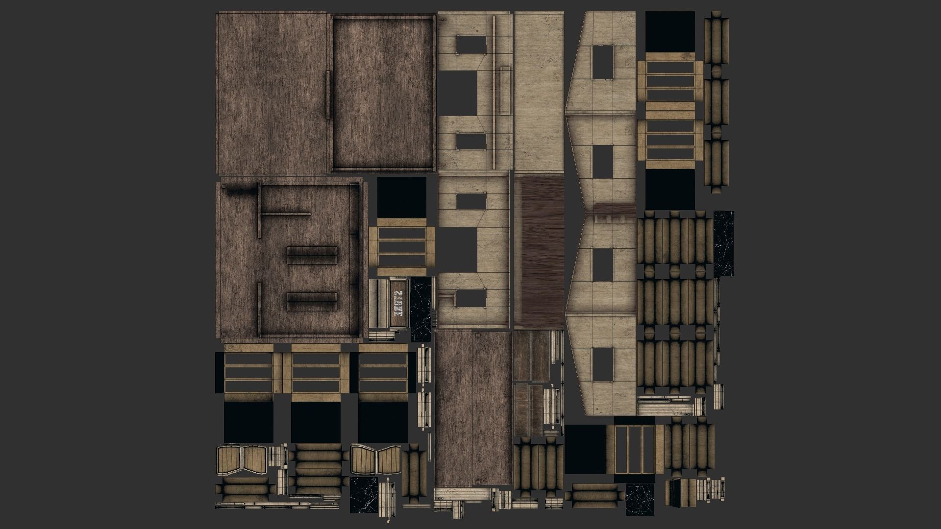 Western Store - Wild West Building - Backdrop Full Perm Low-poly 3D model_11