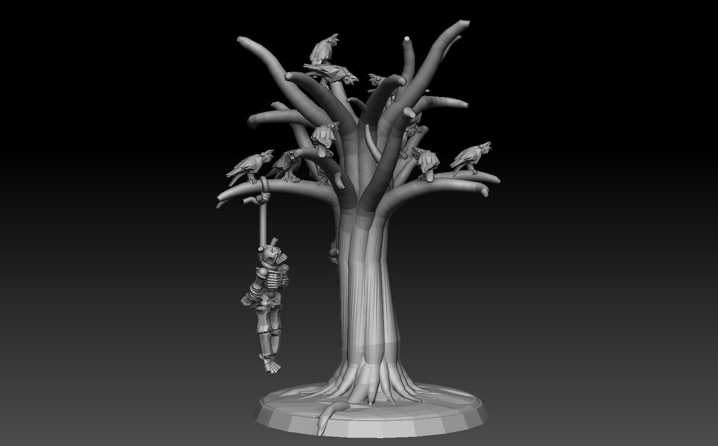 Base Megapack Forest Of The Dead Royalty Free Version 3D print model_2