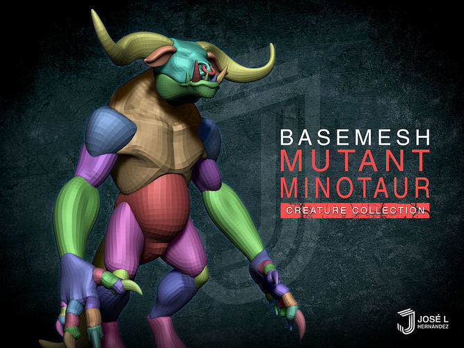 Mutant Minotaur Blockout 3D model