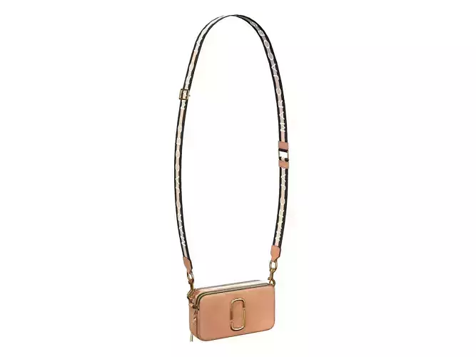 Marc Jacobs Snapshot Bag Leather Cream Low-poly 3D model