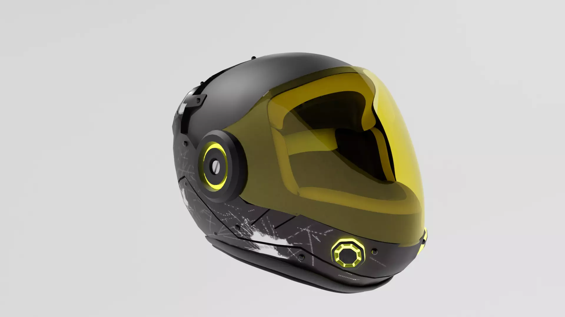 COSMOPUNK helmet with eyes 3D model