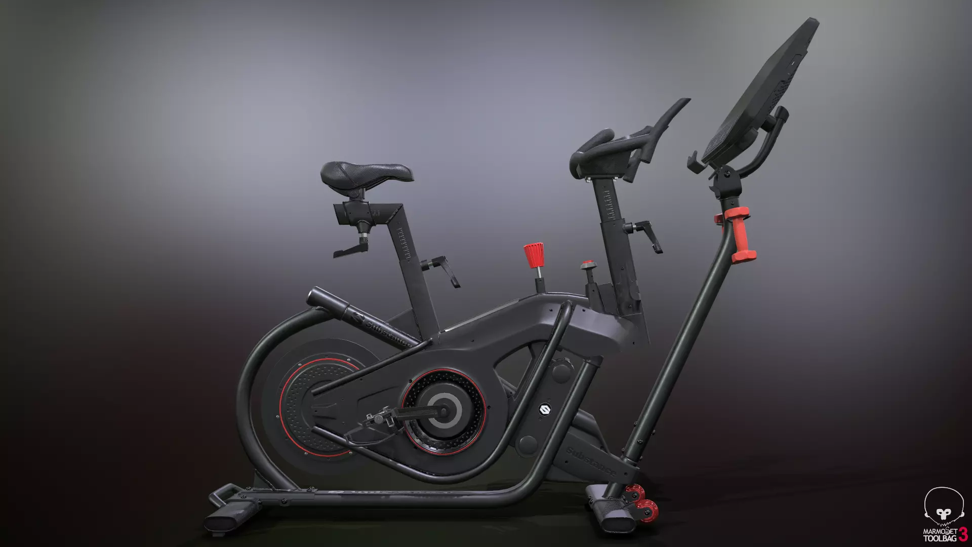 Exercise Bike 3D model_0