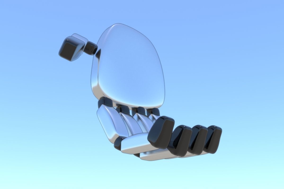 Robot Hand Animated Rigged 3D SciFi Low-poly 3D model_8