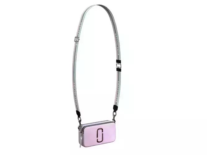 Marc Jacobs Snapshot Bag Leather Lilac Low-poly 3D model